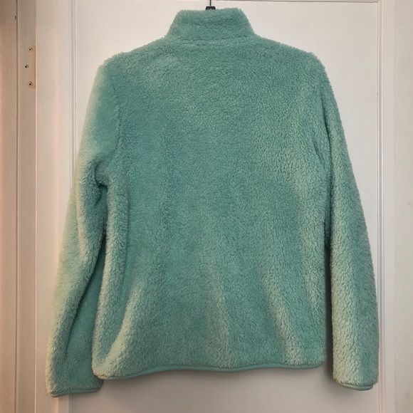 Uniqlo Women's Jacket Mint Green Medium Long Sleeves Mock Neck Zip Fuzzy - Picture 8 of 12